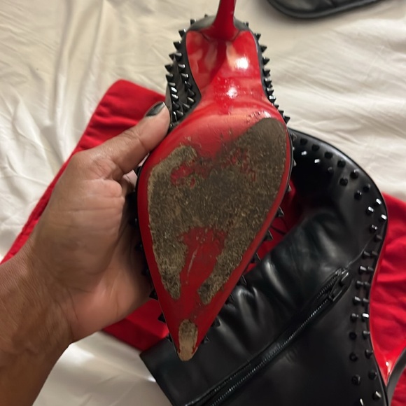 Christian Louboutin, black studded heels size 39 - Picture 4 of 4
